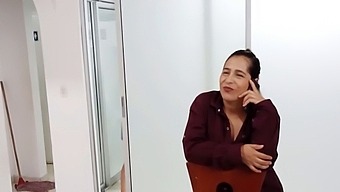 A Latina Cougar Discovers Her Stepmother Pleasuring Herself On The Phone With Her Lover And Confronts Her About It